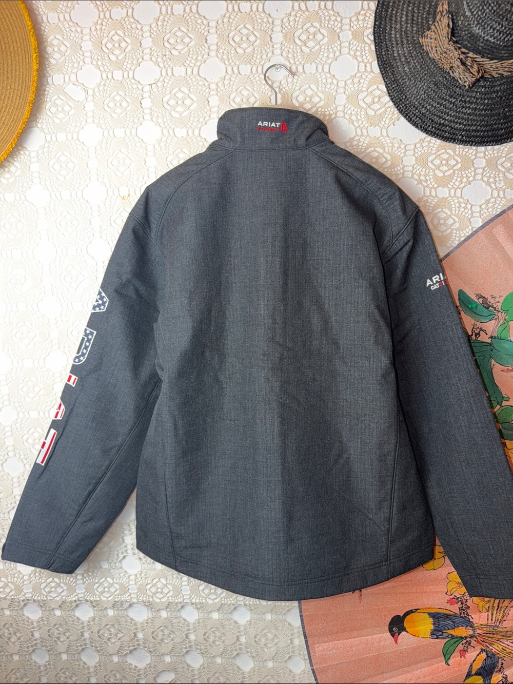 Ariat Men's Charcoal Lightweight Softshell Jacket FR Team Logo NWT Sz. XL - Picture 3 of 16